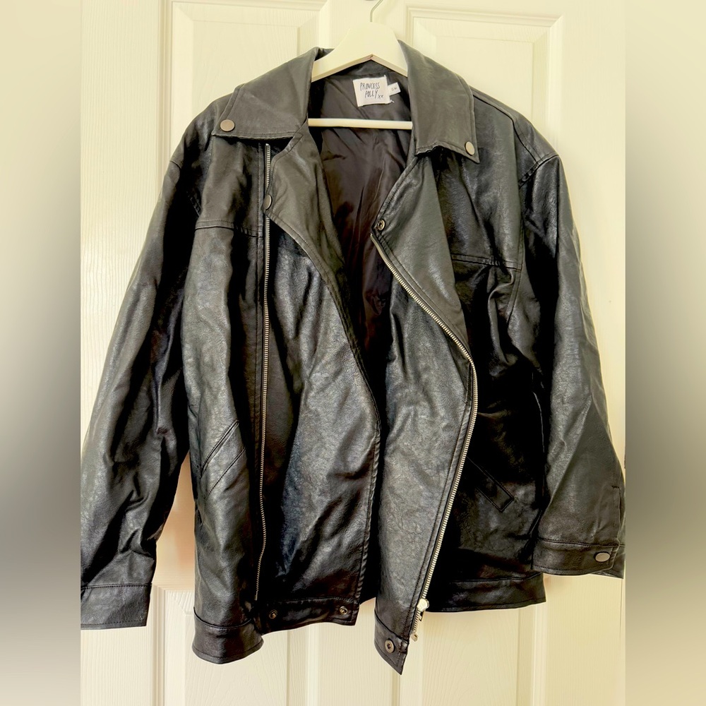 Princess Polly Oversized Leather Jacket - S/M